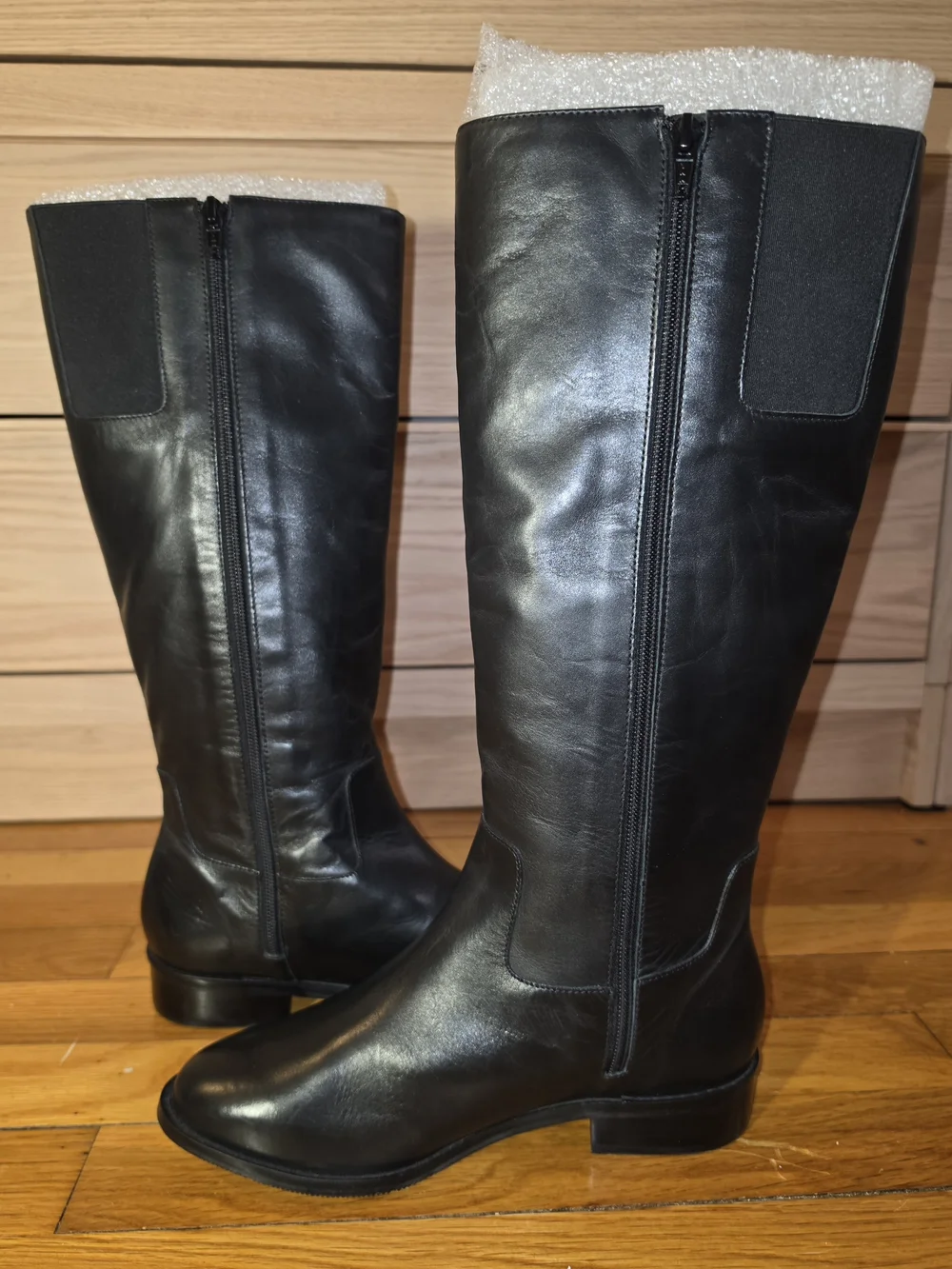 Walking Cradles Meadow Black Leather Boots 7.5 WW